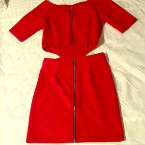 Red Dress with Zipper